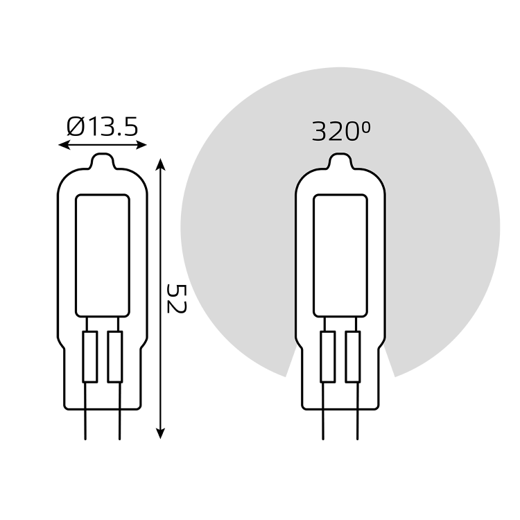 Лампа светодиод. (LED) Капсула G4 3.5Вт 260лм 4100К 230В прозр. Gauss
