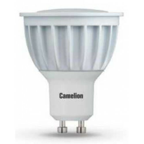 Лампа светодиод. (LED) MR16 GU10  8Вт 3000К 550лм 230В матов. Camelion