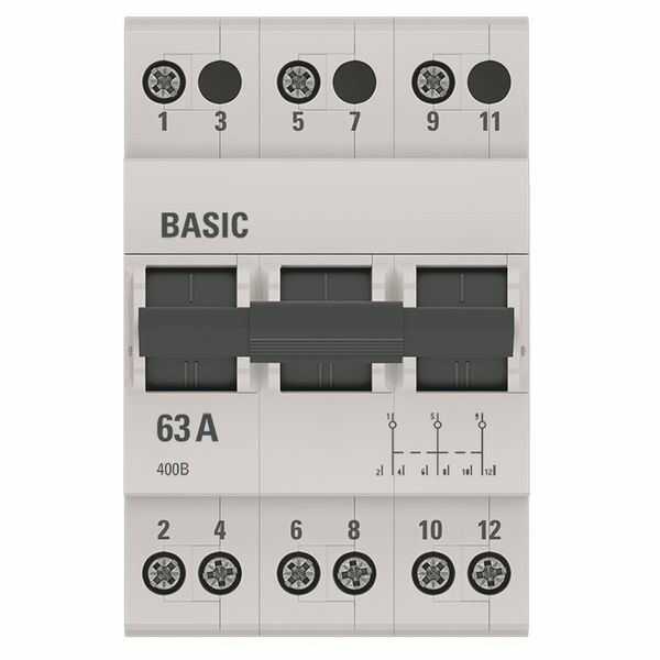 Переключатель мод. 3-пол. (3P)  63А 3-позиц. EKF Basic