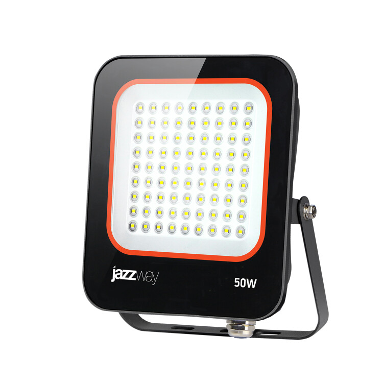 Прожектор (LED) 50Вт 4500лм 6500K IP65 чер. 100гр. Jazzway