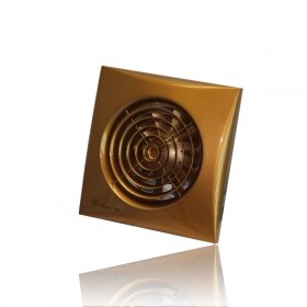 Вентилятор настенный  95 м.куб/ч 8Вт 26.5dB (малошумный) D99мм IP45 золото S&P