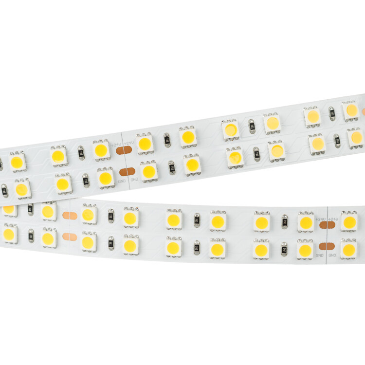 Светодиодная лента RT 2-5000 24V Warm3000 2x2 (5060, 720 LED, LUX) (arlight, 34.4 Вт/м, IP20)