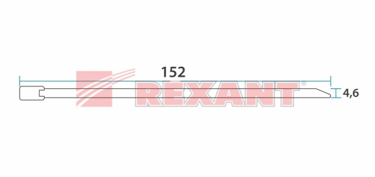 Стяжка кабельная (хомут) стальная 150 х 4,6 мм (уп.=50шт) REXANT