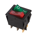 Выключатель клавишный 250V 15А (6с) ON-OFF красный/зеленый  с подсветкой  ДВОЙНОЙ  REXANT-Кнопки и кнопочные посты - купить по низкой цене в интернет-магазине, характеристики, отзывы | АВС-электро