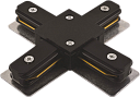 Коннектор чёрный  X -обр. Jazzway-Электрические аксессуары для светильников - купить по низкой цене в интернет-магазине, характеристики, отзывы | АВС-электро