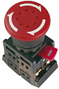 Кнопка AE-22 "Грибок" с фиксацией, без подсветки d22мм 240В 1з+1р красный ИЭК