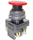 Выключатель кнопочный   КЕ-201 У2 исп.2, красный, 1з+1р, гриб с фиксацией, IP54, 10А, 660В,(ЭТ)-Кнопки и кнопочные посты - купить по низкой цене в интернет-магазине, характеристики, отзывы | АВС-электро
