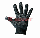 Перчатки полушерстяные с покрытием ПВХ («Зима») черные, 7 нитей, 75-77 г-Перчатки защитные - купить по низкой цене в интернет-магазине, характеристики, отзывы | АВС-электро
