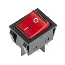 Выключатель клавишный 250V 25А (4с) ON-OFF красный с подсветкой  REXANT-Кнопки и кнопочные посты - купить по низкой цене в интернет-магазине, характеристики, отзывы | АВС-электро
